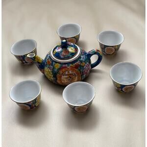 Vintage Mini Asian Japanese Teaset Tea Set Tea Pot Unique